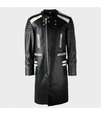 Men Gothic Black Genuine Leather Short Coat | Modern Alternative Style